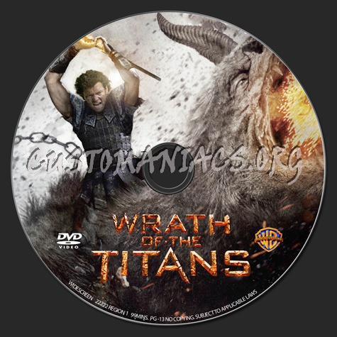 Wrath of The Titans dvd label