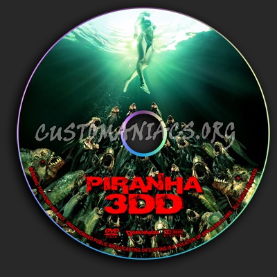 Piranha 3DD dvd label