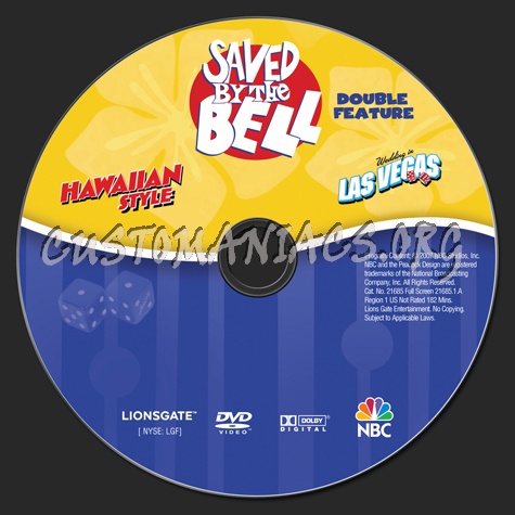 Saved by the Bell: Hawaiian Style / Wedding in Las Vegas dvd label