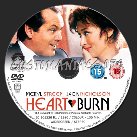 Heartburn dvd label