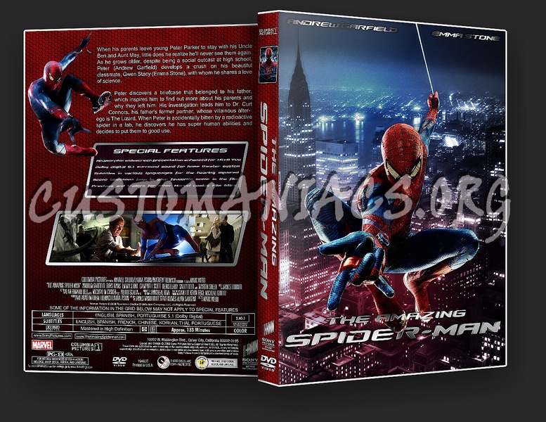 The Amazing Spider-Man dvd cover