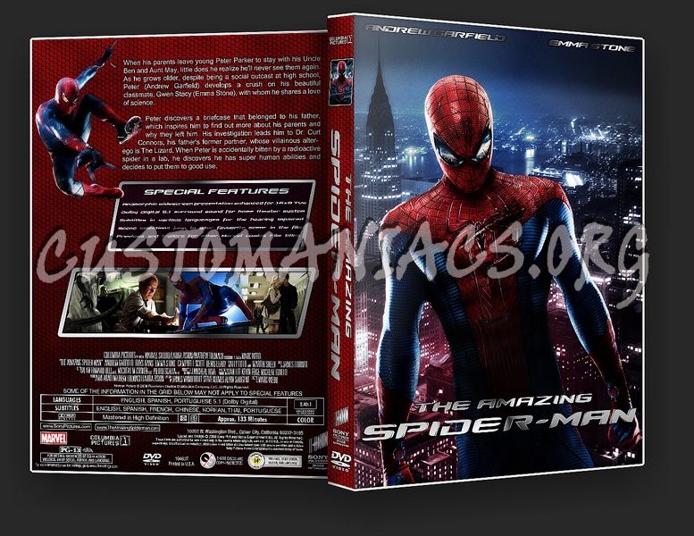 The Amazing Spider-Man dvd cover