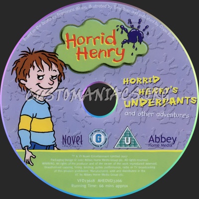 Horrid Henry's Underpants dvd label