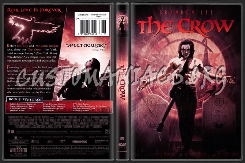 The Crow (1994) dvd cover