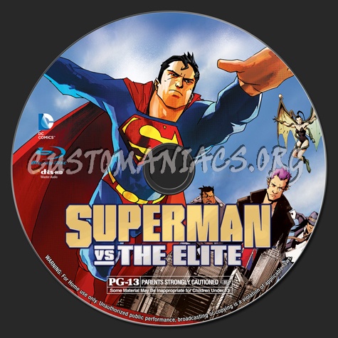 Superman vs. The Elite blu-ray label