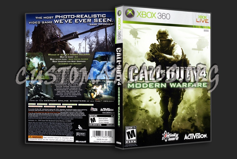 Call Of Duty 4 Modern Warfare dvd cover