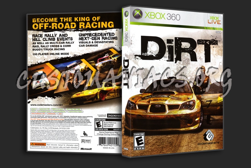 Colin Mcrae DIRT dvd cover