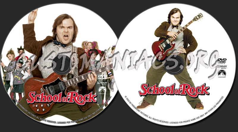 School Of Rock dvd label