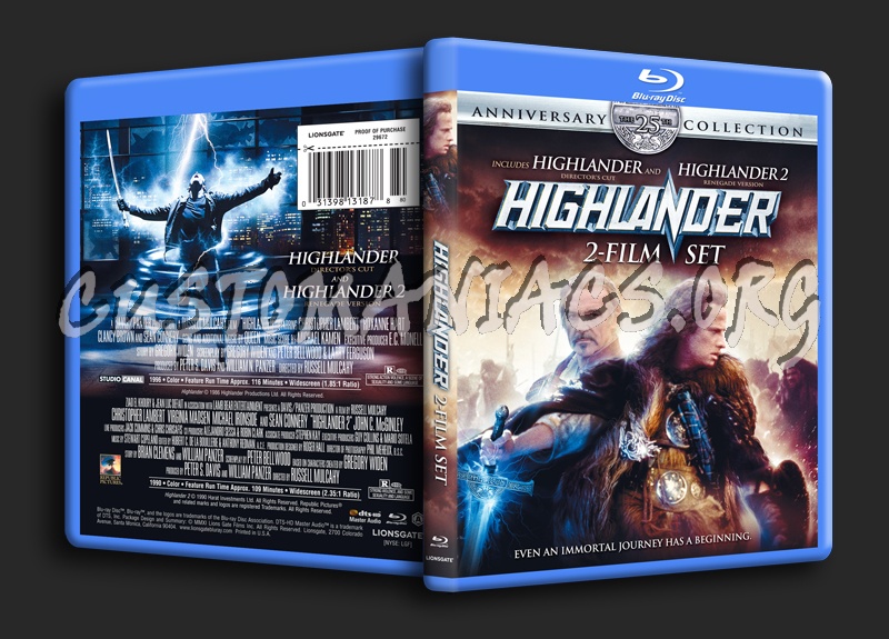 Highlander 1&2 blu-ray cover