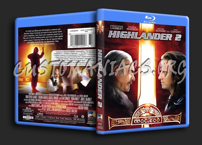 Highlander 2 blu-ray cover