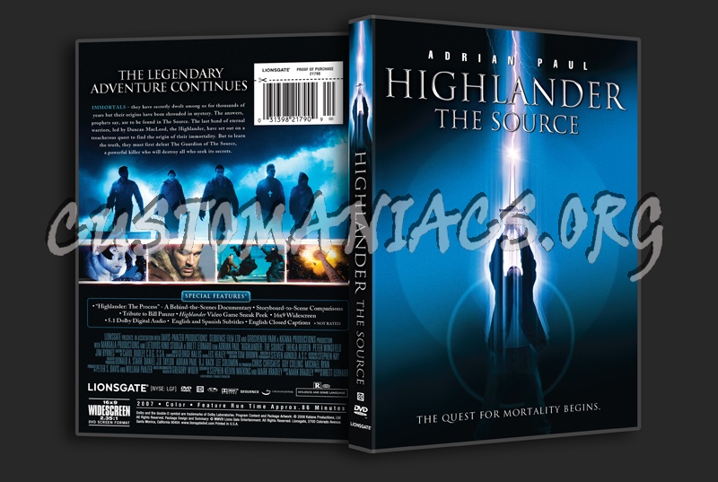 Highlander: The Source dvd cover