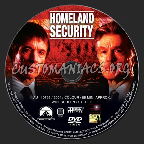 Homeland Security dvd label