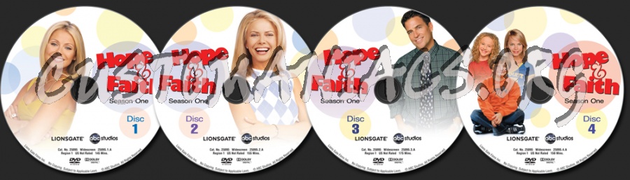 Hope & Faith season 1 dvd label
