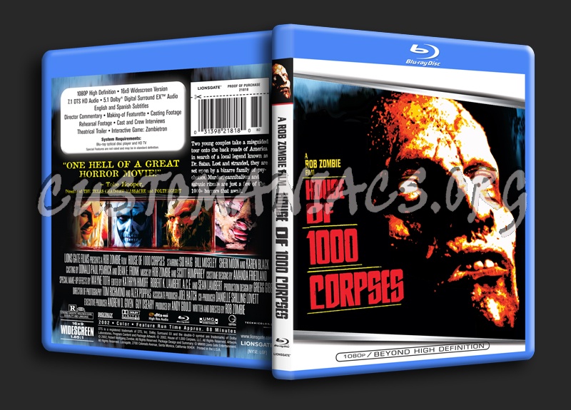 House of 1000 Corpses blu-ray cover