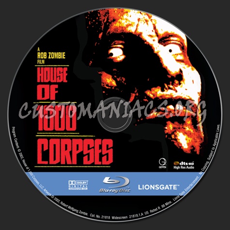 House of 1000 Corpses blu-ray label