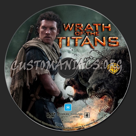 Wrath of the Titans dvd label