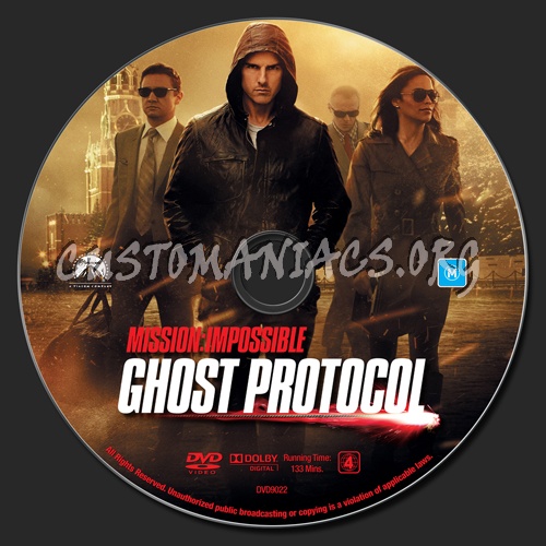 Mission Impossible 4 - Ghost Protocol dvd label