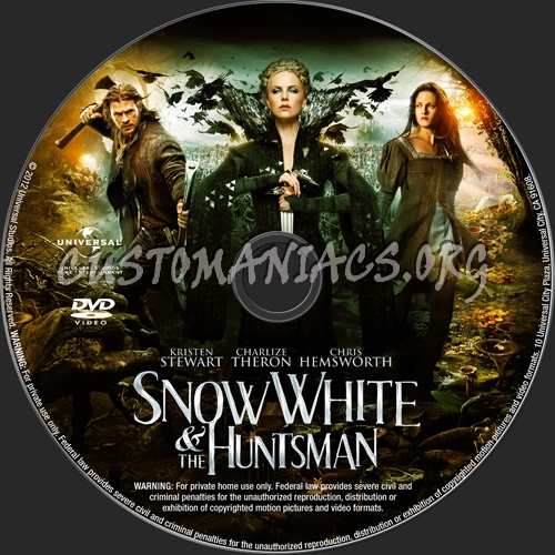 Snow White and the Huntsman dvd label