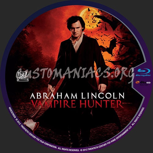 Abraham Lincoln: Vampire Hunter blu-ray label