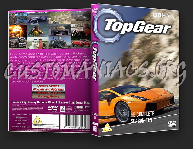 Top Gear Season Ten dvd cover