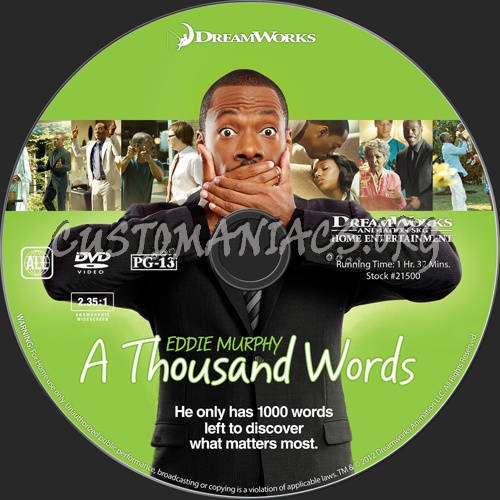 A Thousand Words dvd label