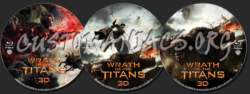Wrath of the Titans (3D) blu-ray label