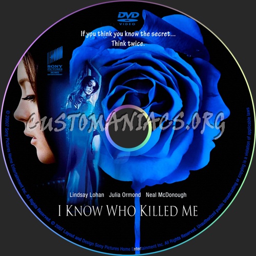 I know who killed me dvd label