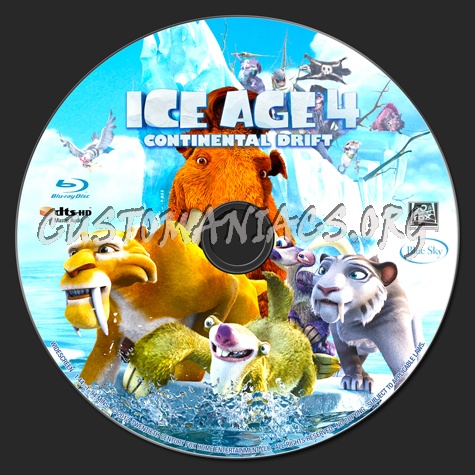 Ice Age 4 Continental Drift blu-ray label