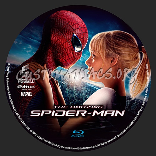 The Amazing Spider-Man blu-ray label