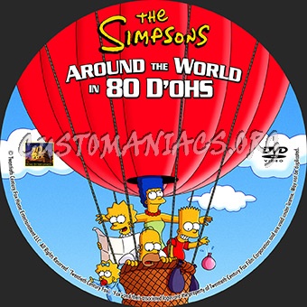 Simpsons Around The World in 80 Doh's dvd label