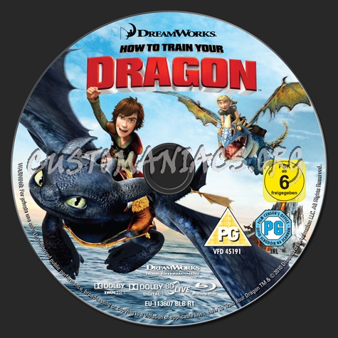 How to Train Your Dragon blu-ray label
