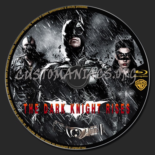 The Dark Knight Rises blu-ray label