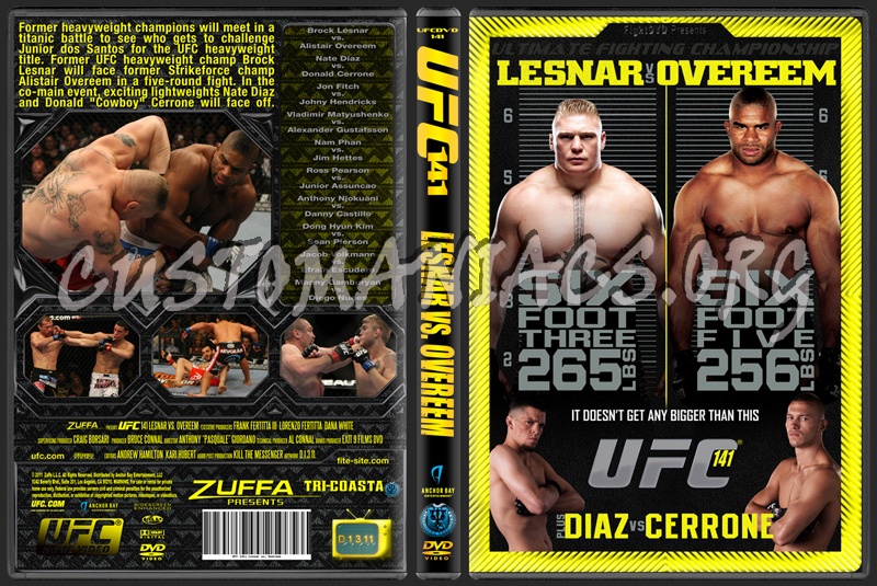 UFC 141 Lesnar vs Overeem dvd cover