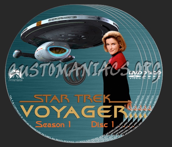 Star Trek Voyager Season 1 dvd label