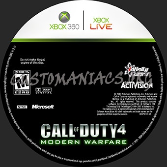 Call of Duty 4 dvd label