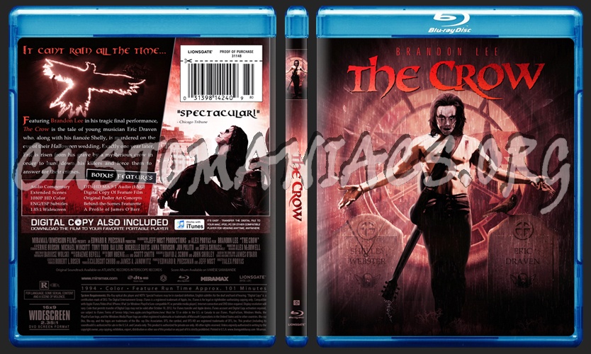 The Crow blu-ray cover