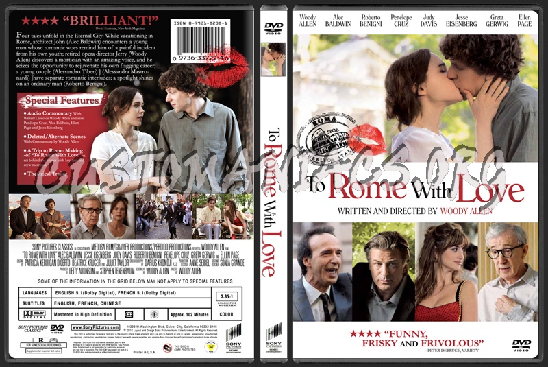 To Rome with Love dvd cover