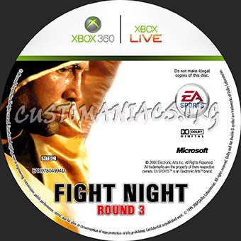 Fight Night Round 3 dvd label