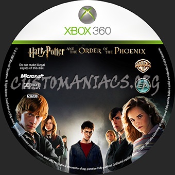 Harry Potter and the Order Of The Phoenix dvd label