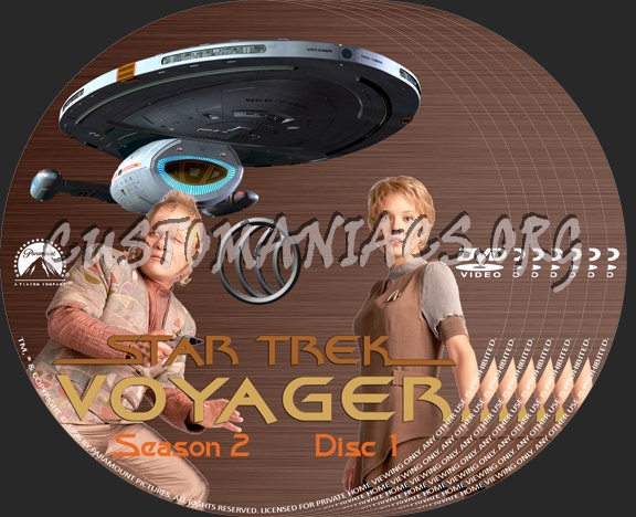 Star Trek: Voyager Season 2 dvd label