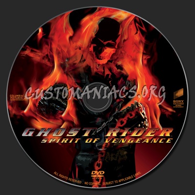 Ghost Rider : Spirit Of Vengeance dvd label