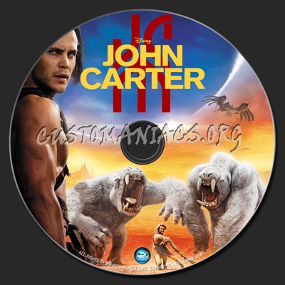 John Carter blu-ray label