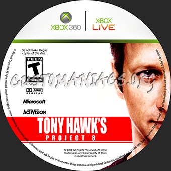 Tony Hawk's Project 8 dvd label