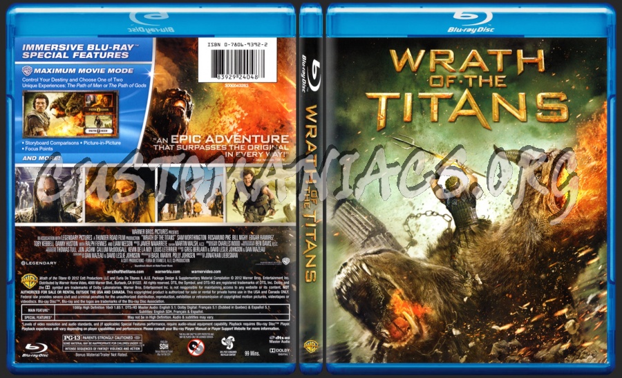 Wrath Of The Titans blu-ray cover