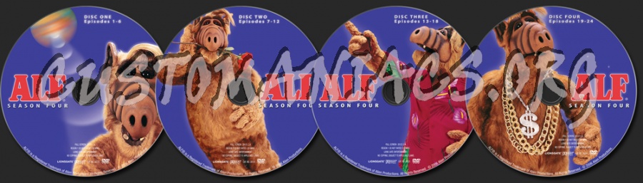 Alf Season 4 dvd label