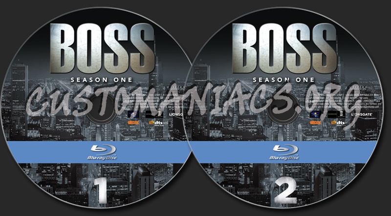 Boss Season 1 blu-ray label