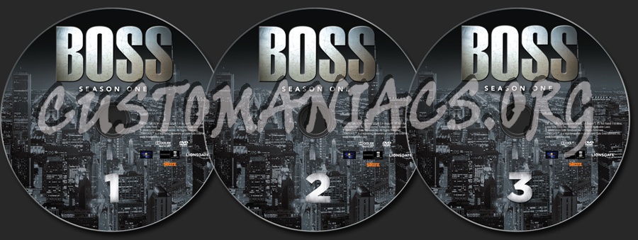 Boss Season 1 dvd label