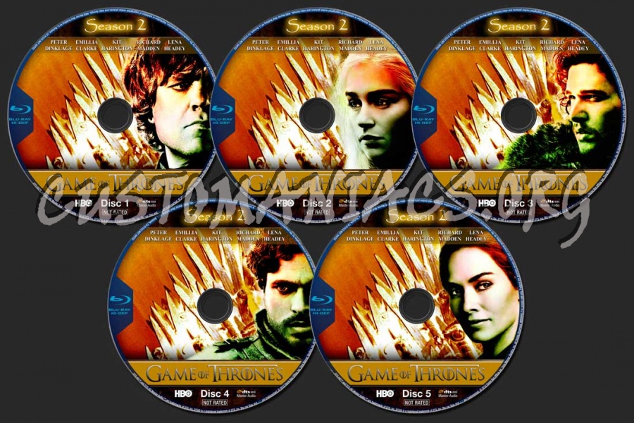 Game of Thrones Season 2 blu-ray label