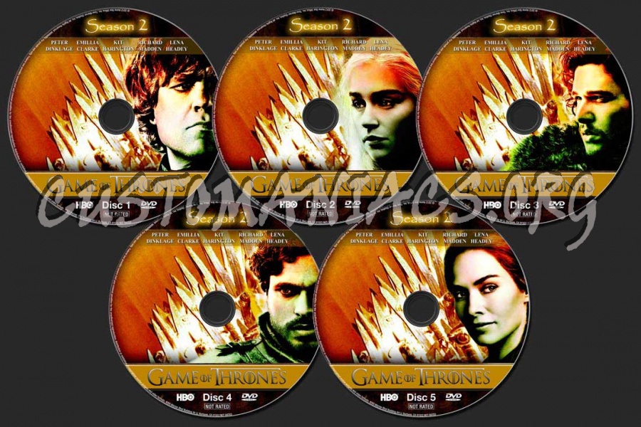 Game of Thrones Season 2 dvd label