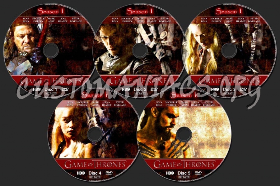 Game of Thrones Season 1 dvd label